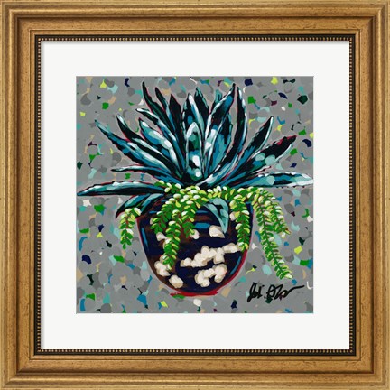 Framed Succulent Pot II Print