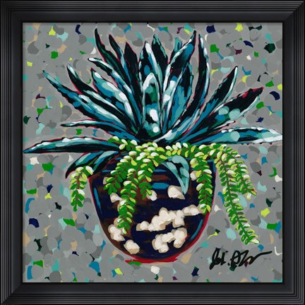 Framed Succulent Pot II Print