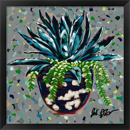 Framed Succulent Pot II Print