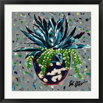 Framed Succulent Pot II Print