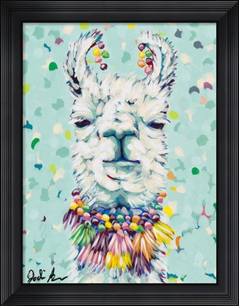 Framed Drama Llama I Print
