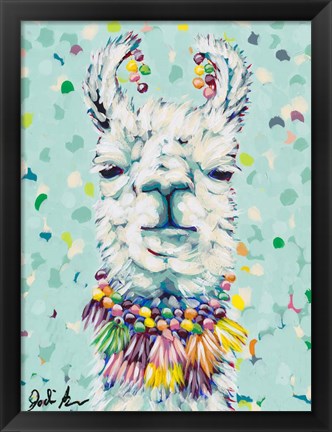 Framed Drama Llama I Print