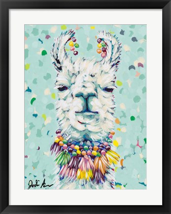 Framed Drama Llama I Print