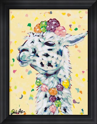 Framed Drama Llama III Print