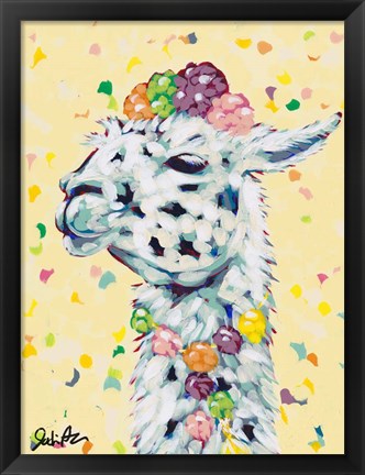 Framed Drama Llama III Print