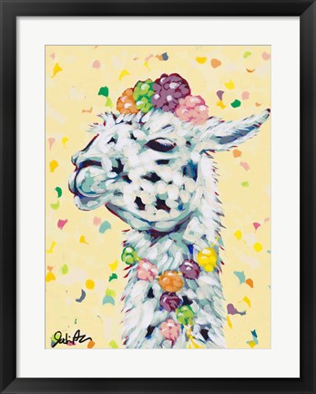 Framed Drama Llama III Print