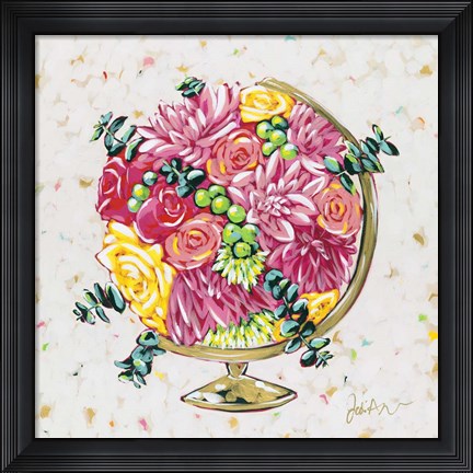 Framed Globe Healing Print