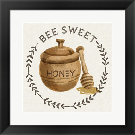 Framed Bee Hive III-Bee Sweet Print