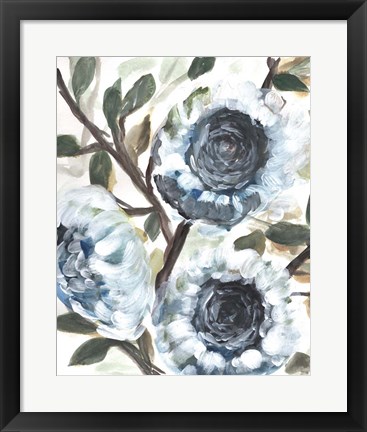 Framed Farmhouse Blue Bush II Print