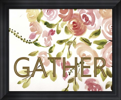 Framed Farmhouse Florals-Gather Print