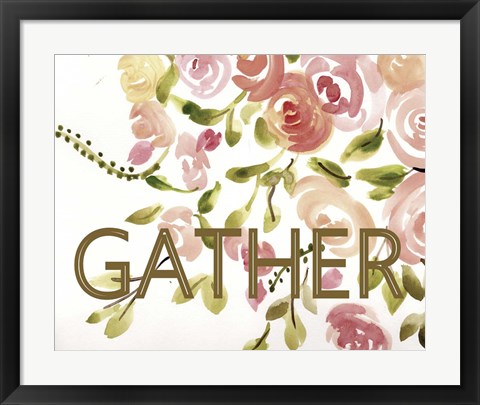 Framed Farmhouse Florals-Gather Print