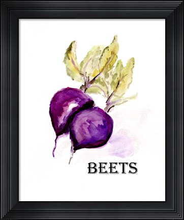 Framed Veggie Sketch III-Beets Print
