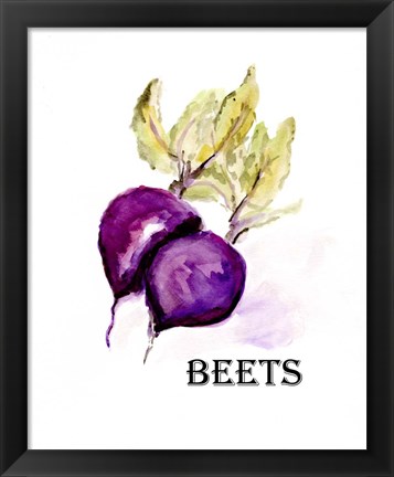 Framed Veggie Sketch III-Beets Print