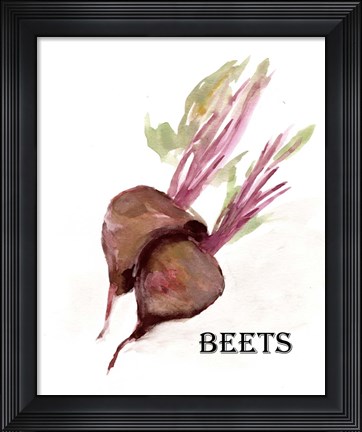 Framed Veggie Sketch IV-Brown Beets Print