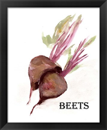 Framed Veggie Sketch IV-Brown Beets Print