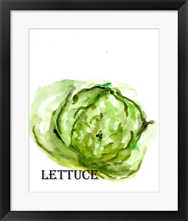 Framed Veggie Sketch IX-Lettuce Print