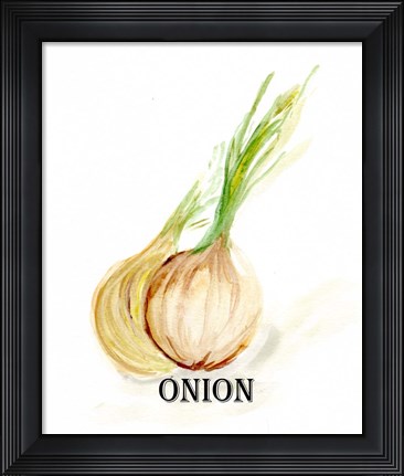 Framed Veggie Sketch X-Onion Print