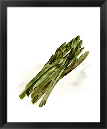 Framed Veggie Sketch plain I-Asparagus Print