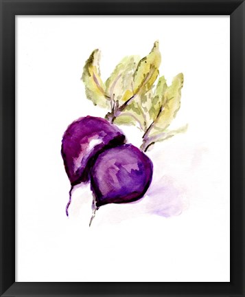 Framed Veggie Sketch plain III-Beets Print