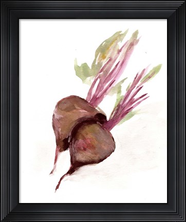 Framed Veggie Sketch plain IV-Brown Beets Print