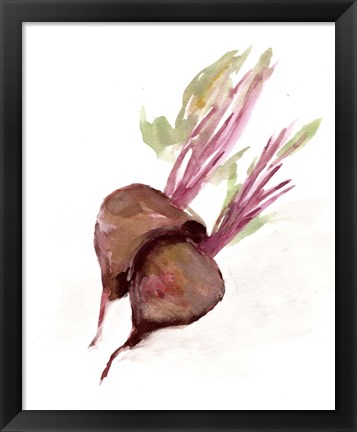 Framed Veggie Sketch plain IV-Brown Beets Print