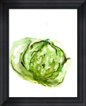 Framed Veggie Sketch plain IX-Lettuce Print
