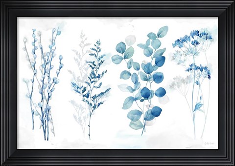 Framed Indigo Botanicals Landscape Print