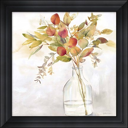 Framed Eucalyptus Vase Spice I Print