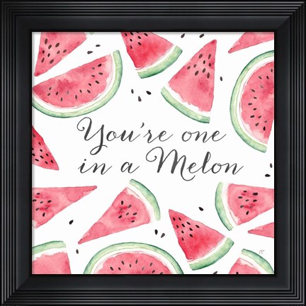 Framed Fresh Fruit Sentiment III-Melon Print