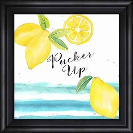 Framed Fresh Fruit Sentiment IV-Lemon Print