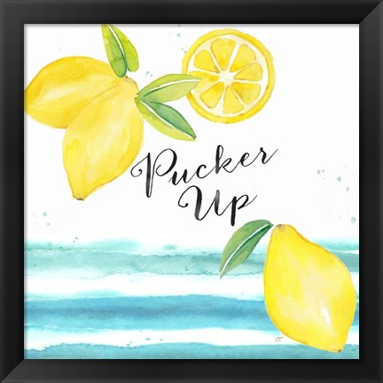 Framed Fresh Fruit Sentiment IV-Lemon Print