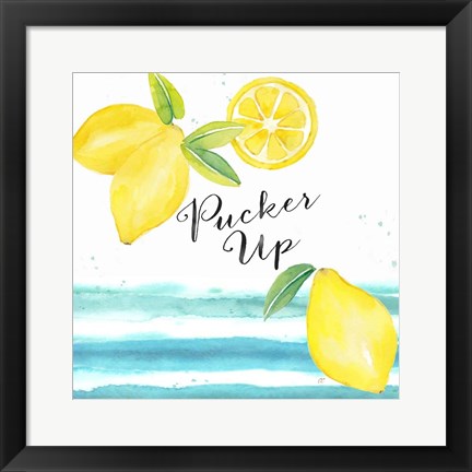 Framed Fresh Fruit Sentiment IV-Lemon Print