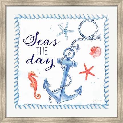 Framed Nautical Sea Life III-Anchor Print