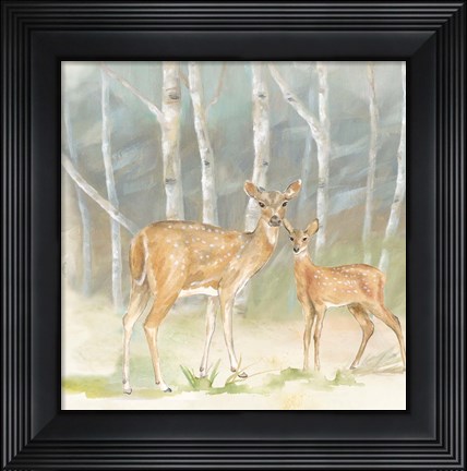 Framed Woodland Reflections IV-Doe Print