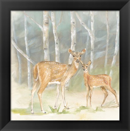 Framed Woodland Reflections IV-Doe Print