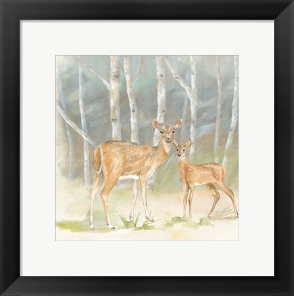 Framed Woodland Reflections IV-Doe Print