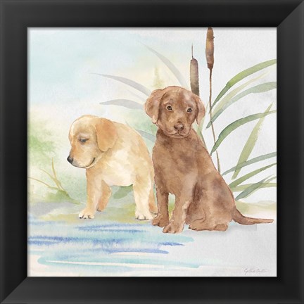 Framed Woodland Dogs II Print