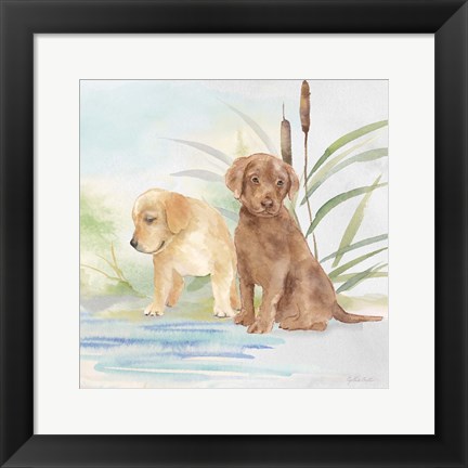 Framed Woodland Dogs II Print