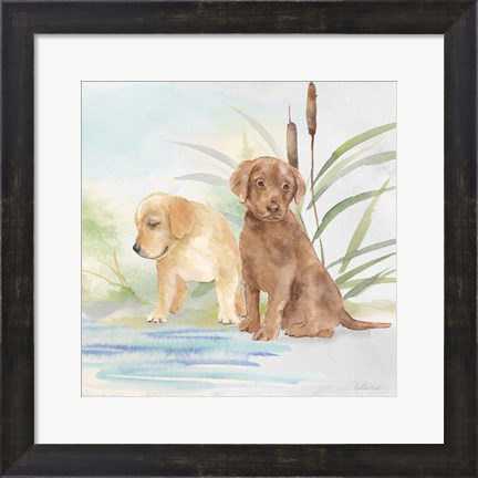 Framed Woodland Dogs II Print