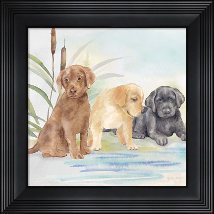 Framed Woodland Dogs III Print