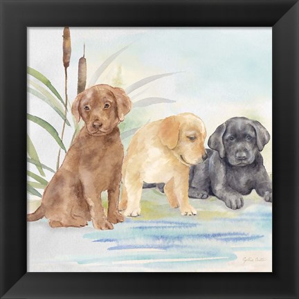 Framed Woodland Dogs III Print