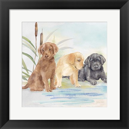 Framed Woodland Dogs III Print