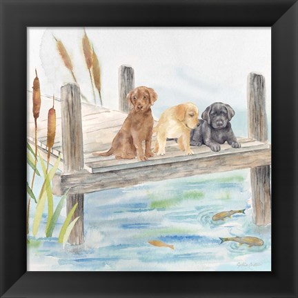 Framed Woodland Dogs IV Print