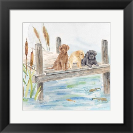 Framed Woodland Dogs IV Print