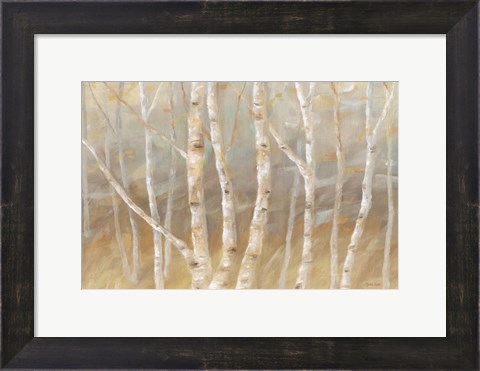 Framed Autumn Birch landscape Print