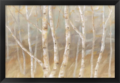 Framed Autumn Birch landscape Print