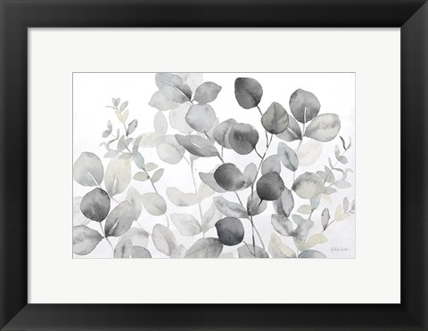 Framed Eucalyptus Leaves landscape neutral Print