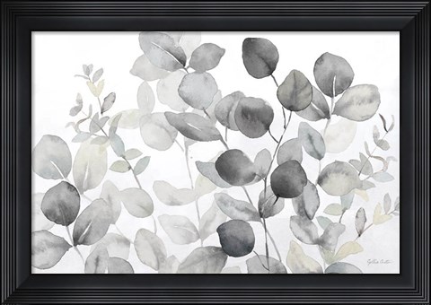 Framed Eucalyptus Leaves landscape neutral Print