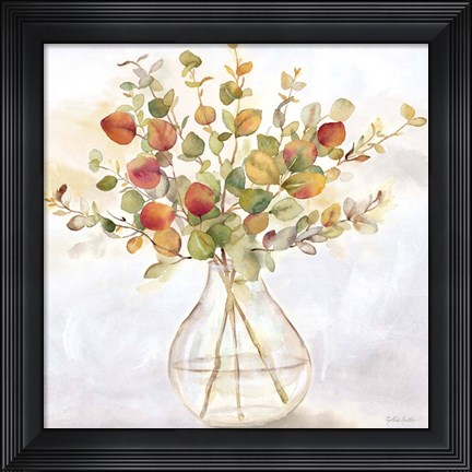 Framed Eucalyptus Vase Spice II Print