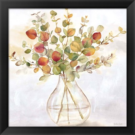 Framed Eucalyptus Vase Spice II Print